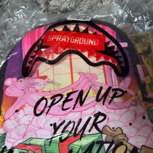 Sprayground Pink Panther Money Stash Limited Edition Adjustable Strap Backpack - Picture 3 of 8